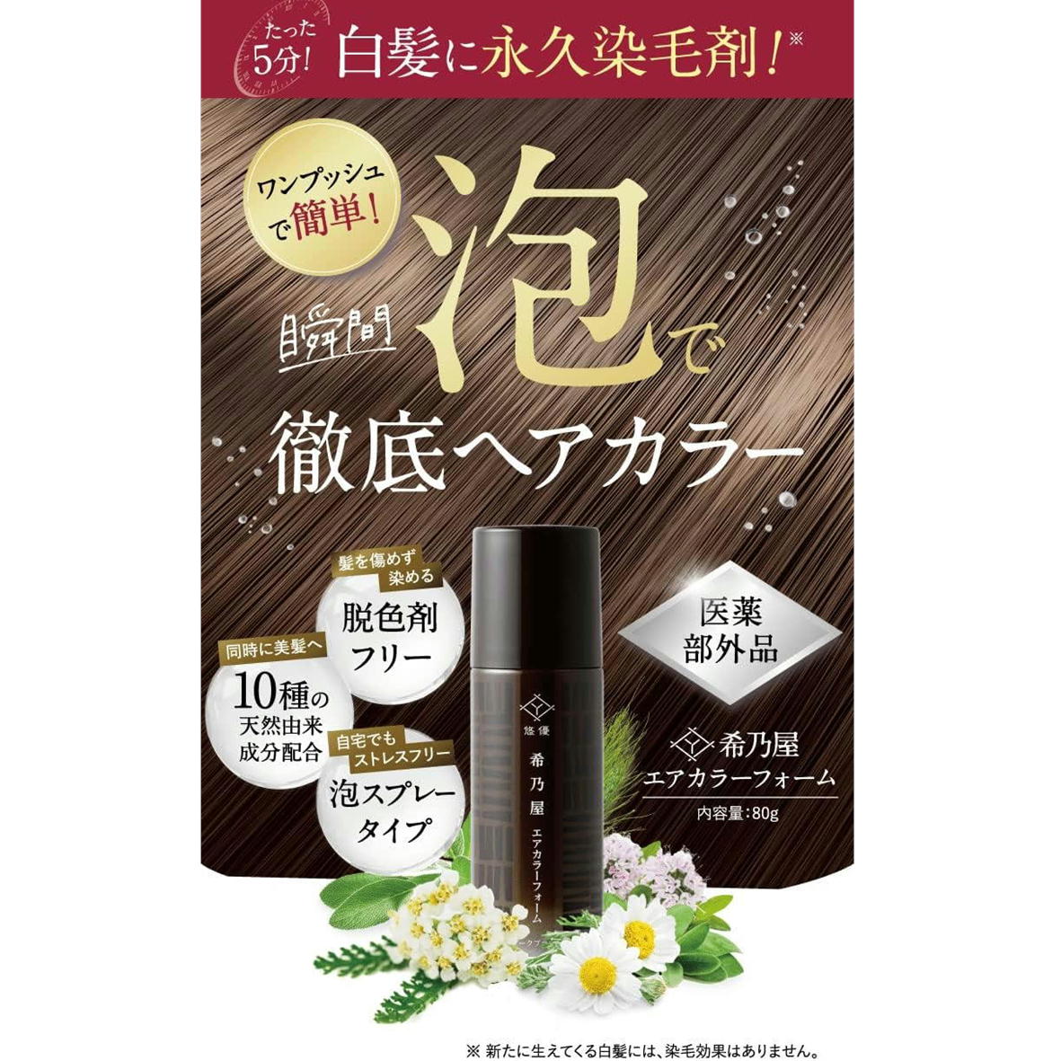 楽天市場】希乃屋 白髪染め ヘアカラー白髪染め エアカラーフォーム