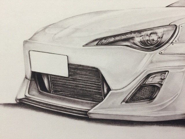 楽天市場】TOYOTA トヨタ 86 カスタム フロント 鉛筆画 イラスト 名車