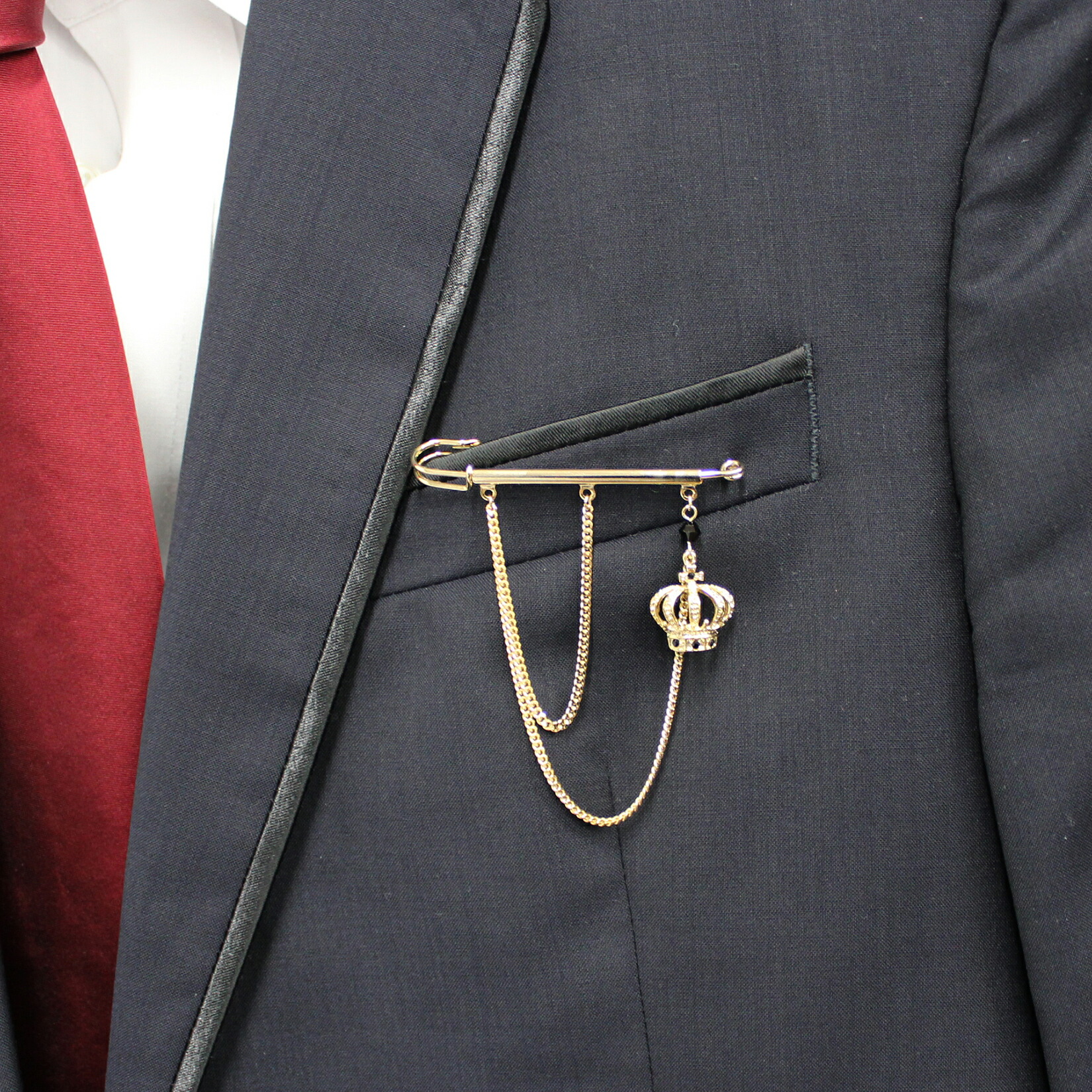 楽天市場】ラペルピン ピン バッジ バッチ ブローチ メンズ 王冠