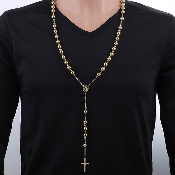 楽天市場】セイントロザリオネックレス 十字架 クロス ピンクゴールド