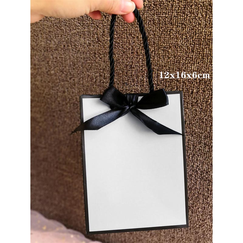 楽天市場】16cmx12cmx6cm リボン付きギフト用手提げペーパーバック