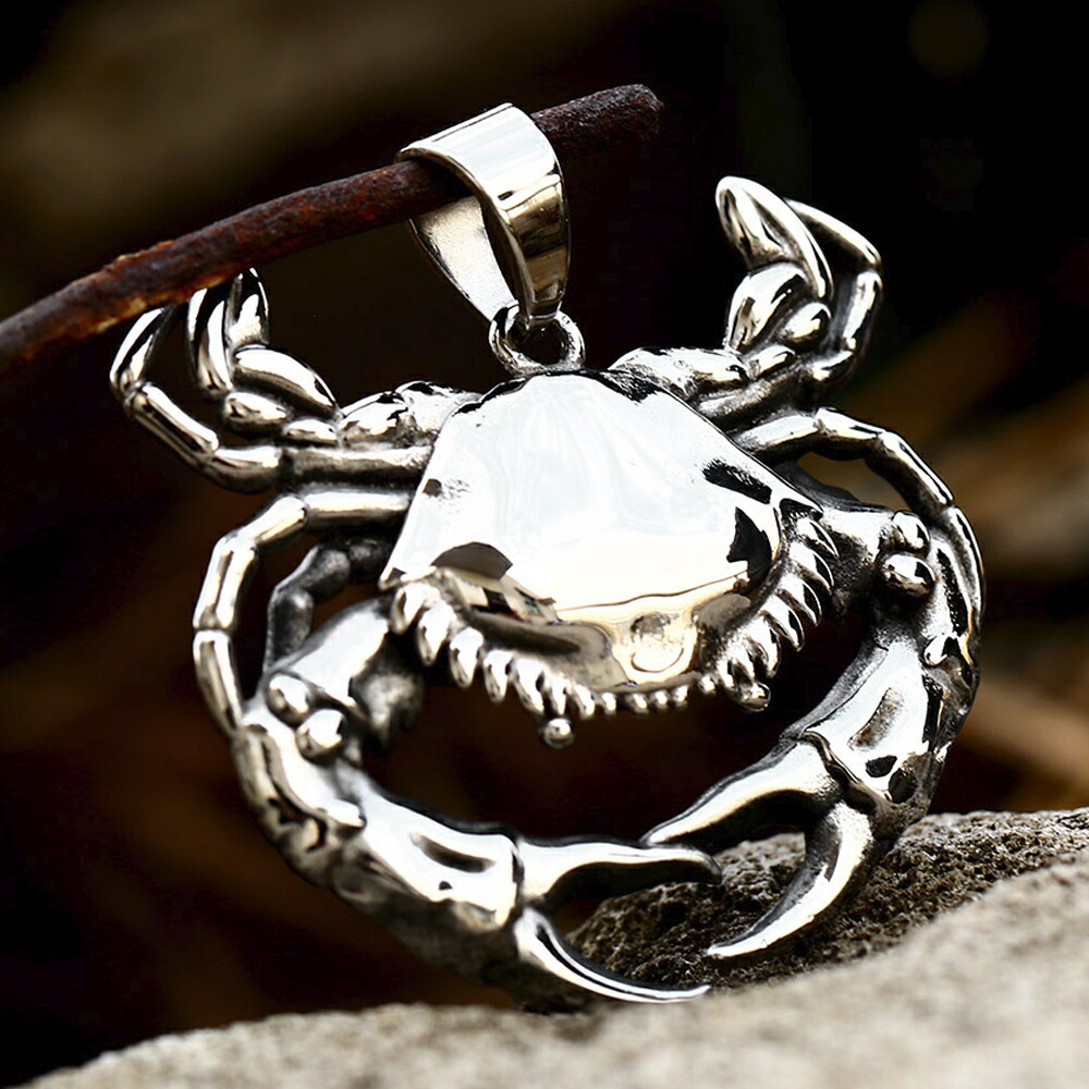 楽天市場】マッドクラブステンレスペンダントトップ 1個販売 カニ かに