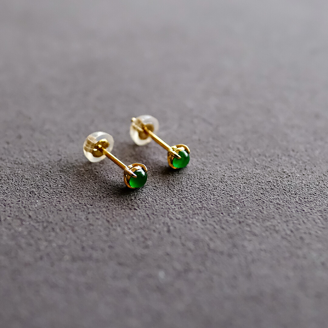 楽天市場】翡翠 (ヒスイ) × K18YG ピアス 『IMPERIAL TWINS 3』 ろう