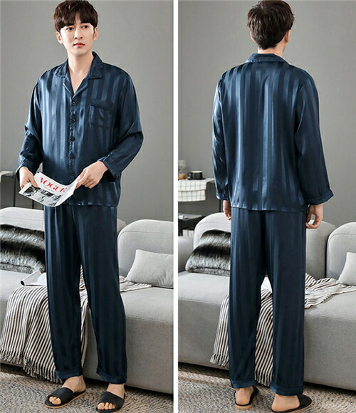 楽天市場】シルク パジャマ メンズ 長袖 前開き セットアップ 春秋 夏