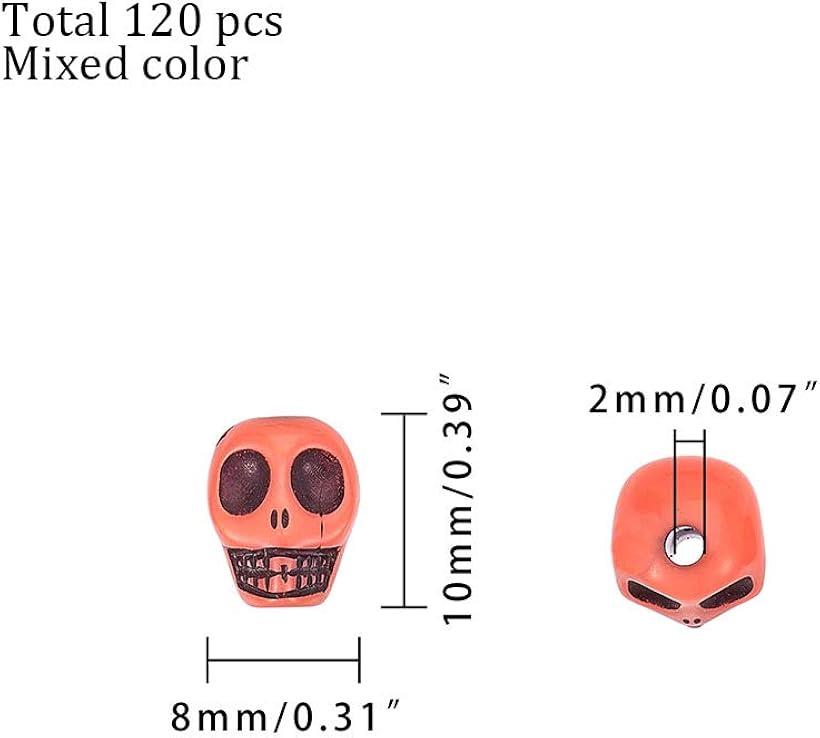 楽天市場】約120個 スカル 樹脂ビーズ 髑髏ビーズ ドクロビーズ 丸大
