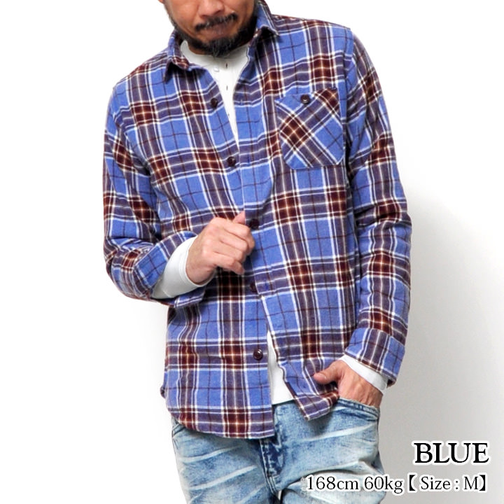 楽天市場】ネルシャツ メンズ 長袖 | チェックシャツ イエロー ブルー