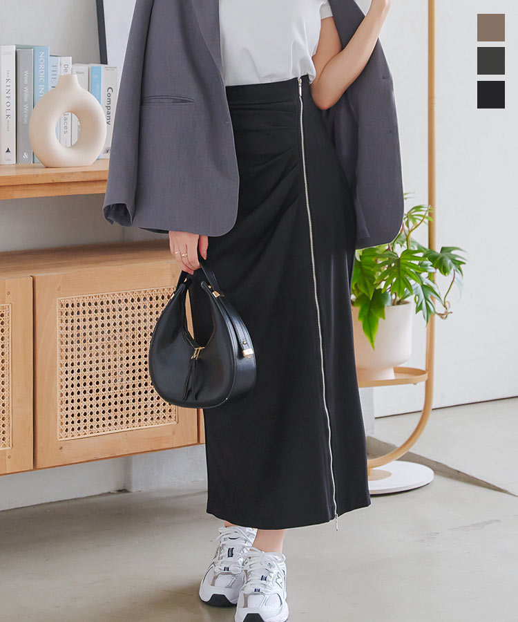 楽天市場】ジップ スリット スカート [M4168] ダブルジップ ナロー