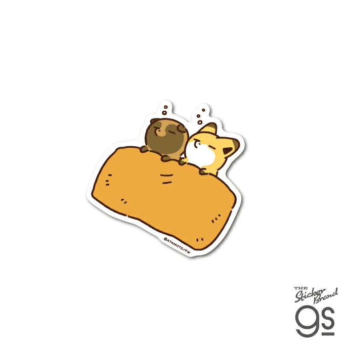 楽天市場】TNKT-007 タヌキとキツネ ダイカットステッカー お昼寝