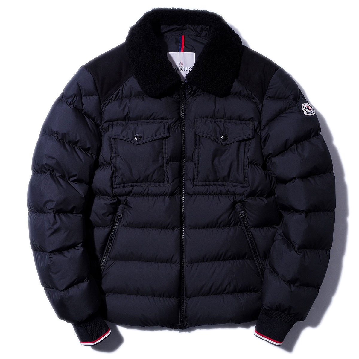 楽天市場】【30%OFF】モンクレール MONCLER シアリング&スエード 本革