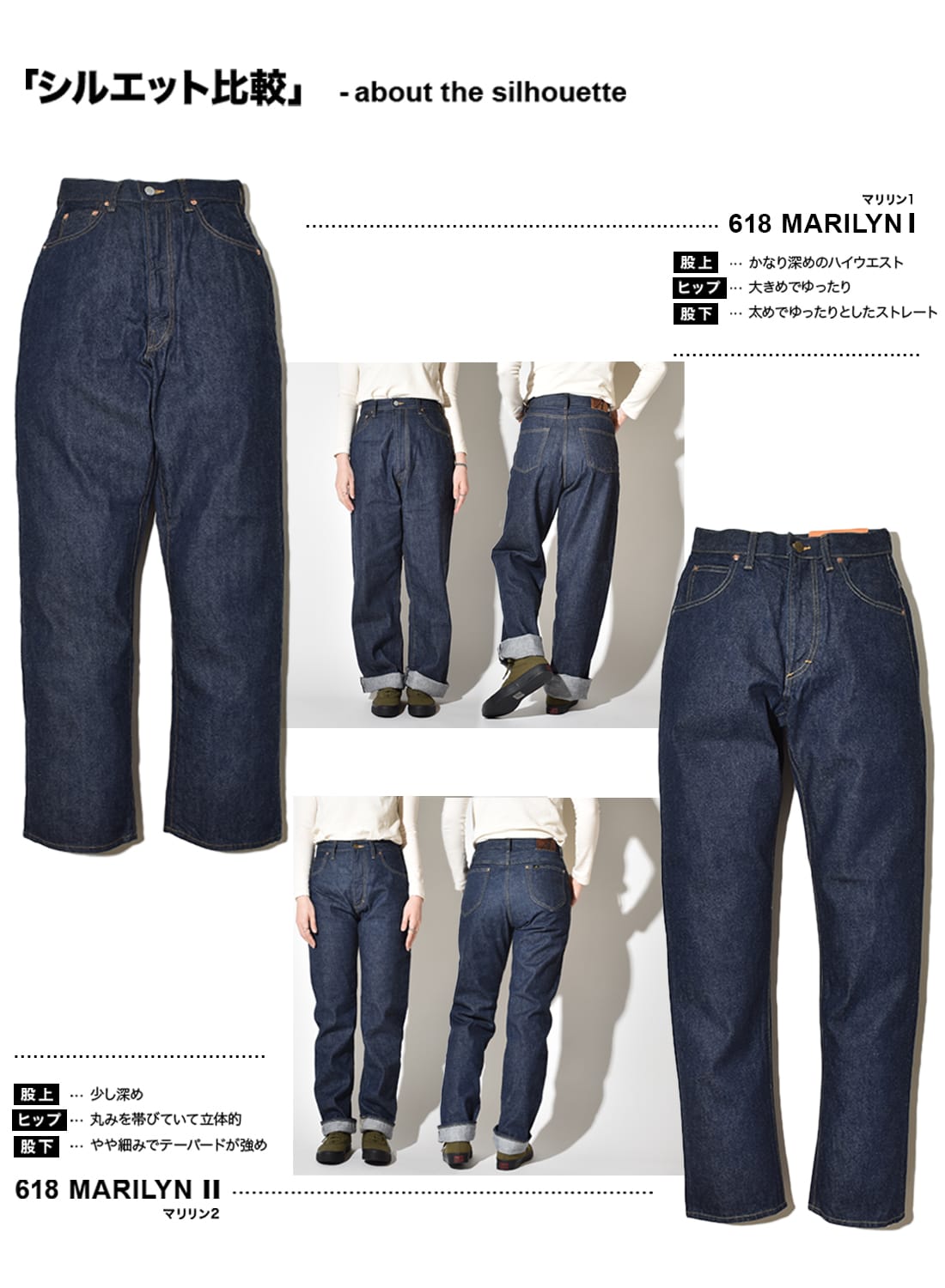 楽天市場】【返品交換送料無料】アナトミカ マリリン 2 デニムパンツ