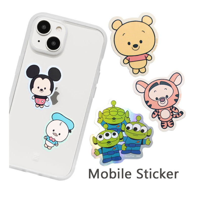 楽天市場】Disney PIXAR モバイルステッカー 4枚セット シールセット