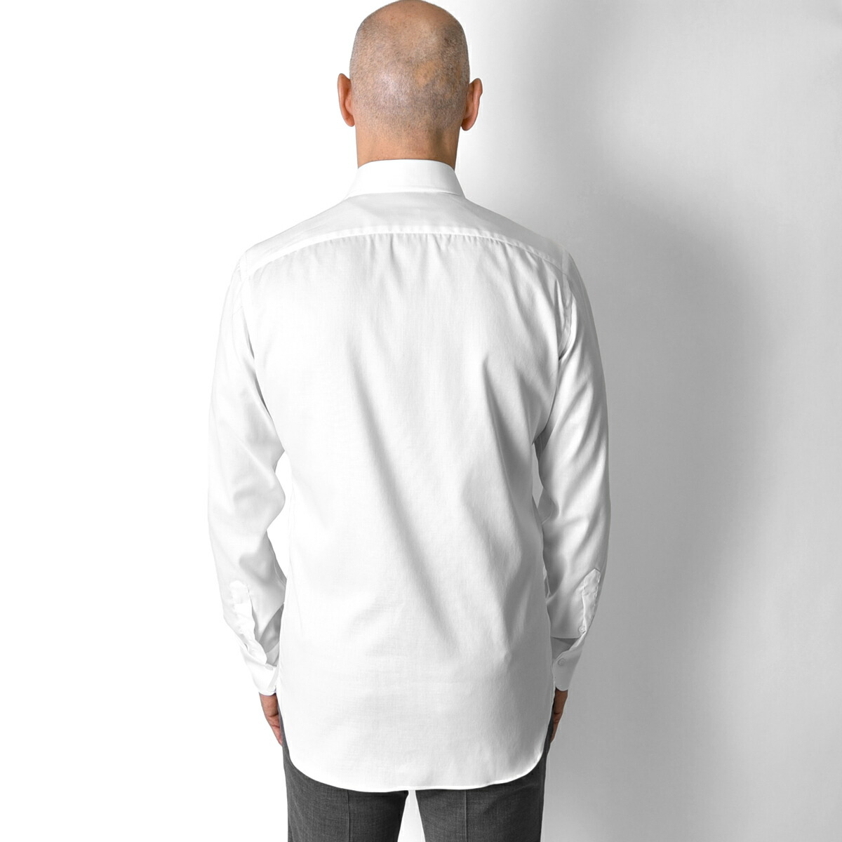 美品 BORRIELLO （39） ワイドカラーシャツ イタリア製 白 楽天市場