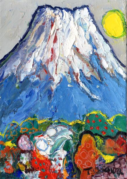 楽天市場】大沢武士 青富士・20 富士山 絵画 風景画 インテリア 油絵