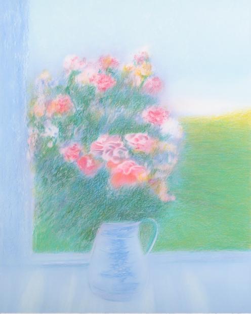 楽天市場】【作家名】アンドレ・アングル【作品名】青い花瓶の花 花