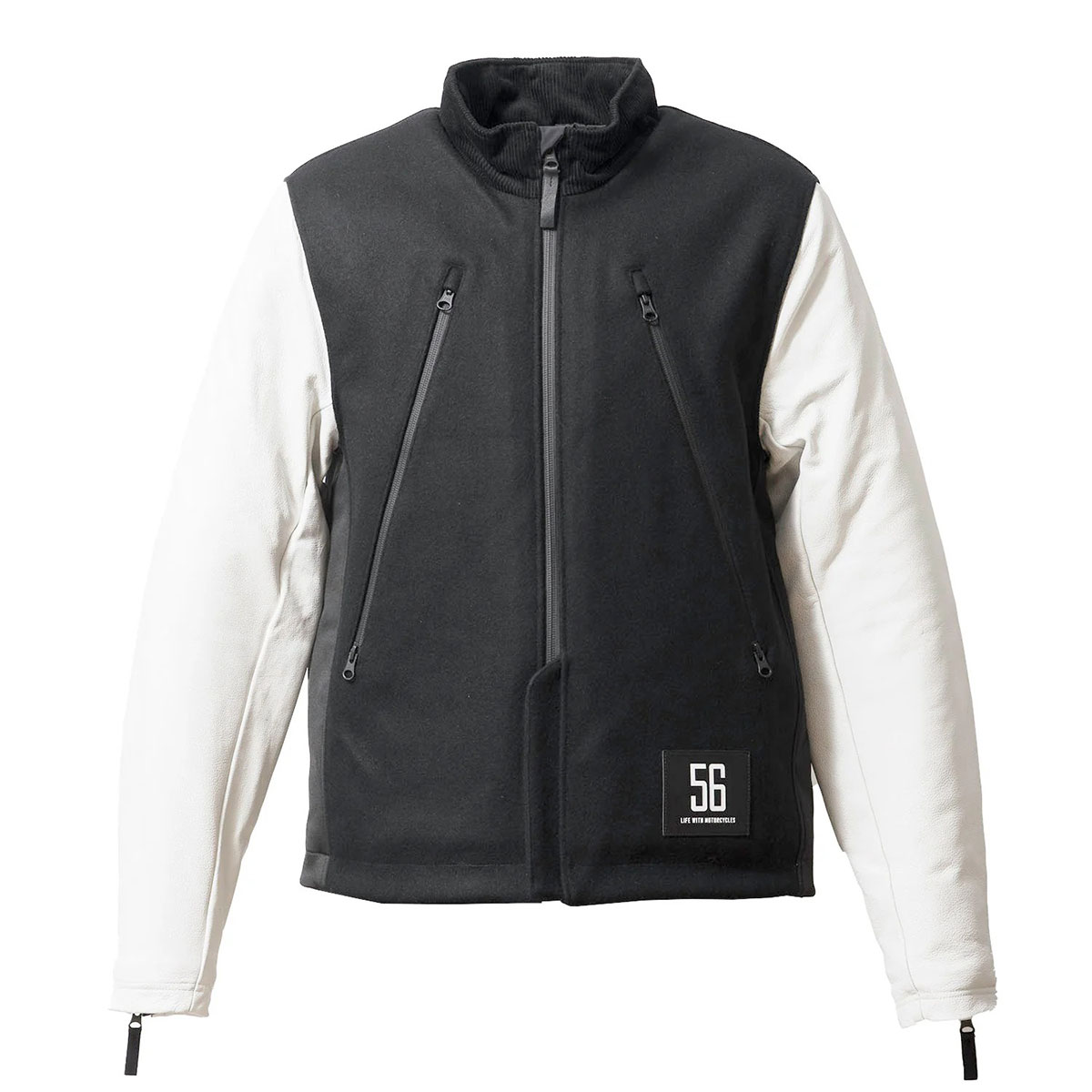 楽天市場】56デザイン ジャケット レザー スリーブ メルトン