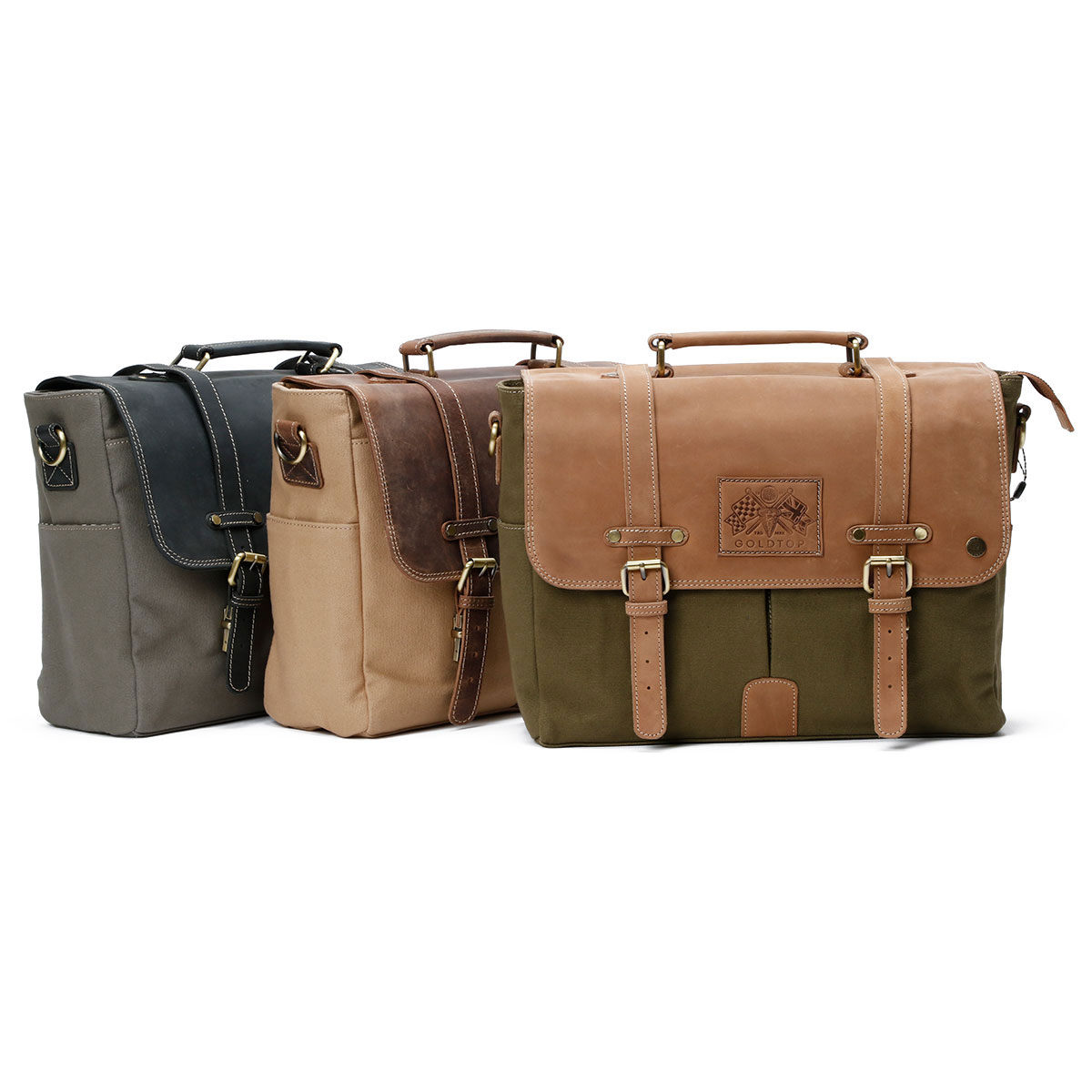 楽天市場】ショルダーバッグ ゴールドトップ キャンバスレザー