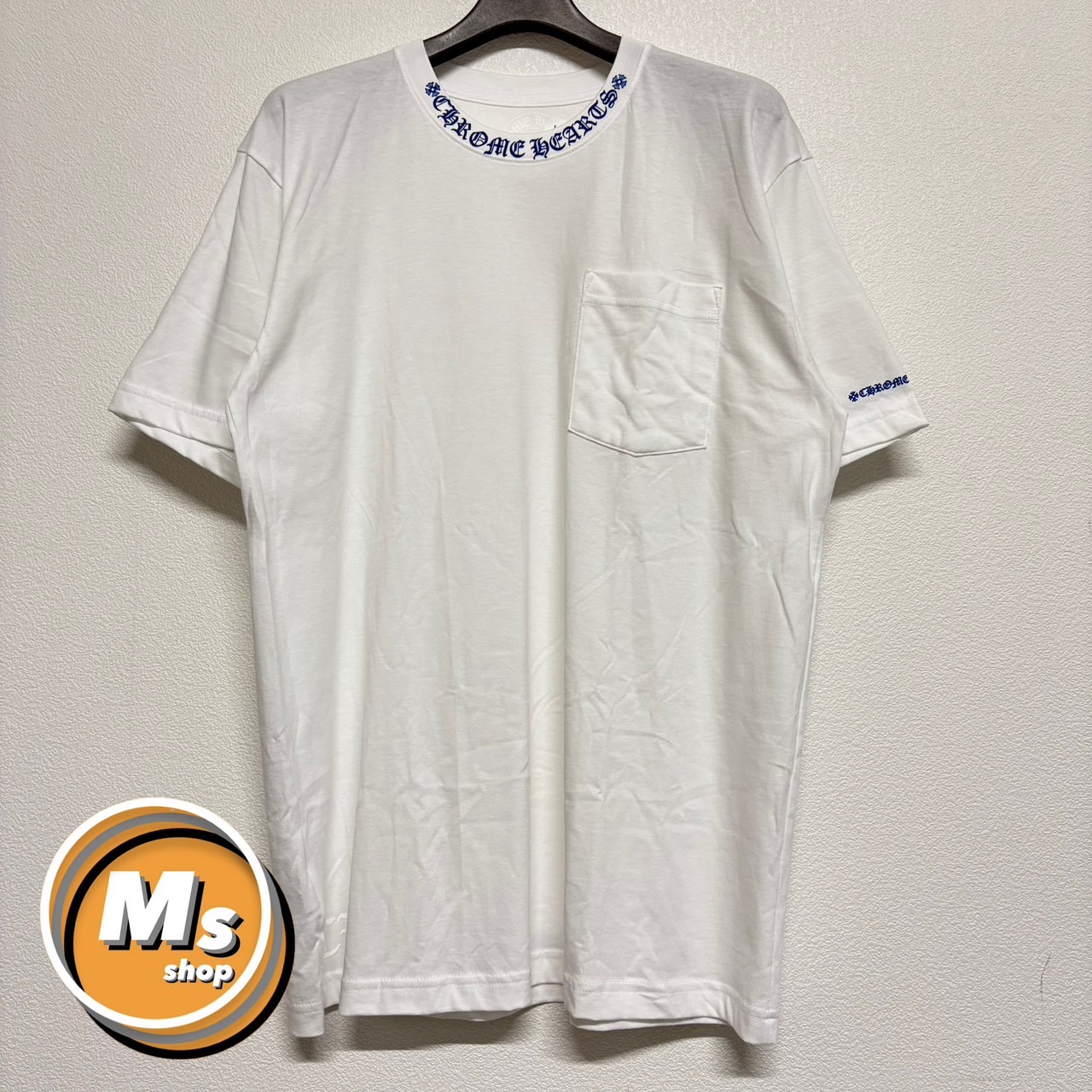 楽天市場】クロムハーツ ネックロゴ 白 ホワイト 青 ブルー ネイビー