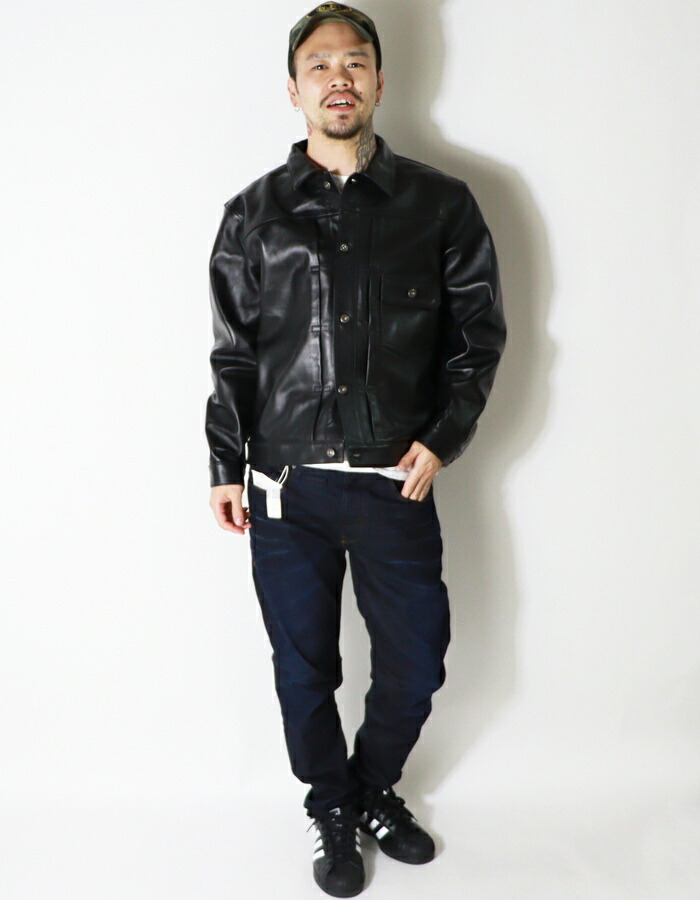 楽天市場】ショット レザージャケット 革ジャン トラッカージャケット