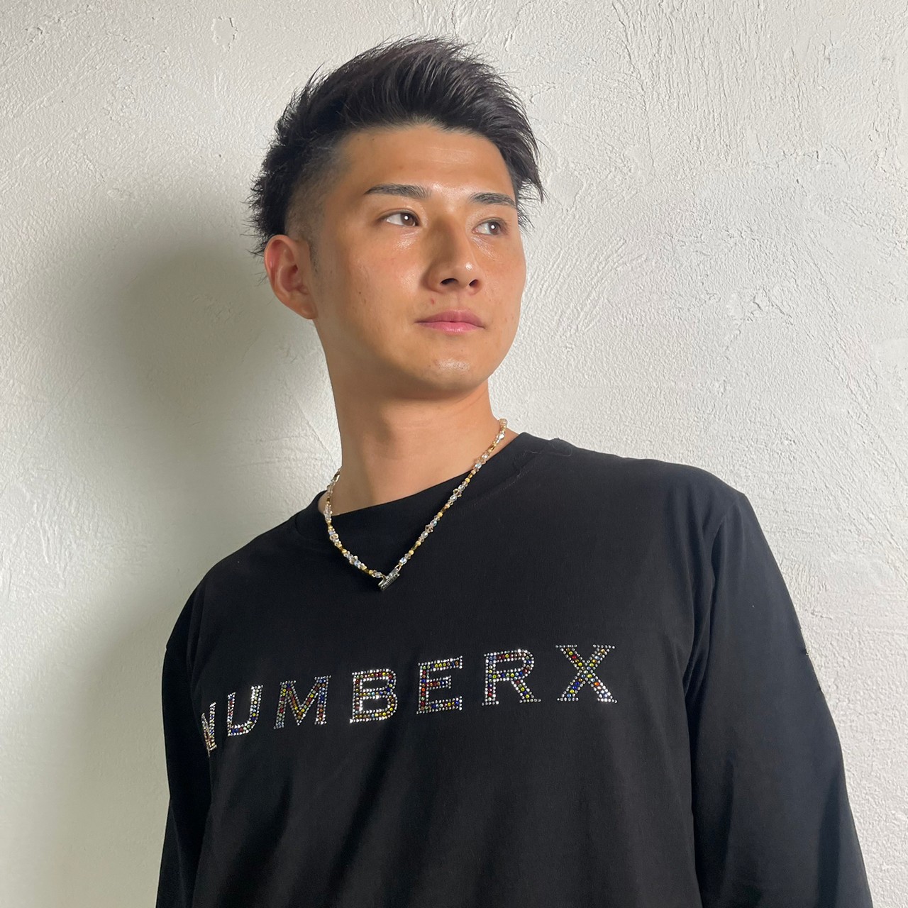 楽天市場】NUMBERX ラインストーン ロゴ 長袖Tシャツ 長袖 大きい