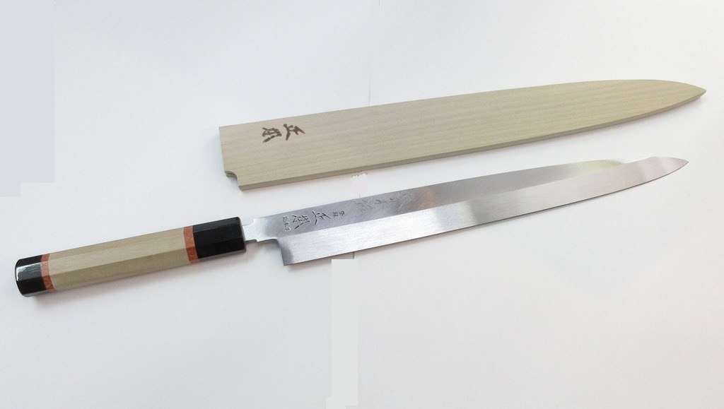 楽天市場】正本総本店 本焼青鋼 柳刃 刺身包丁 青紙一号鋼 300mm 1尺