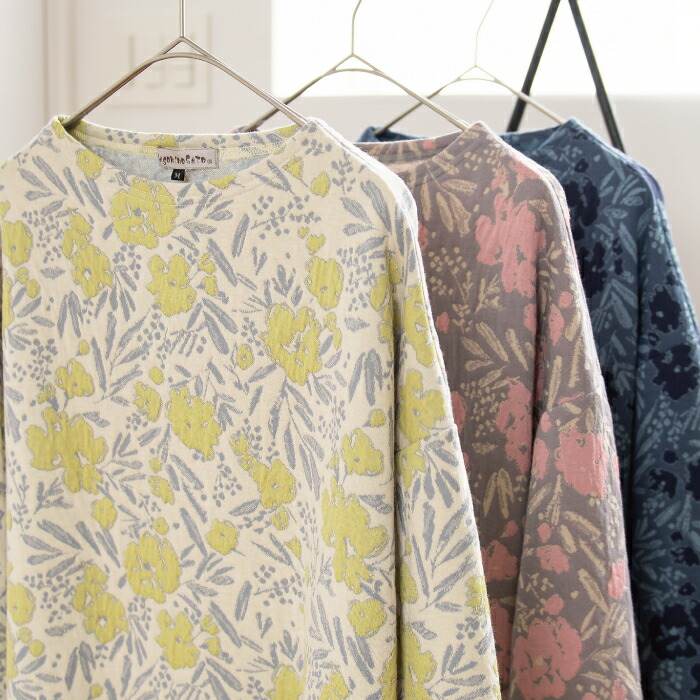 楽天市場】【日本製】 毛混 ふくれジャガード 花柄 チュニック 母の日