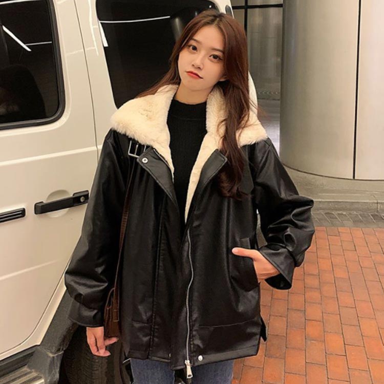 楽天市場】レザージャケット ライダースジャケット フェイクファー