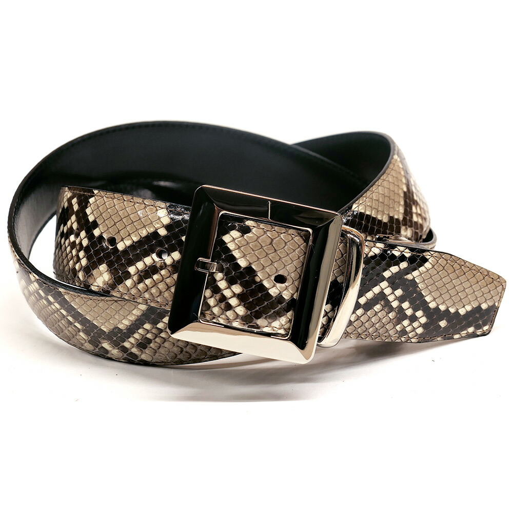 楽天市場】ヘビ革 パイソン 蛇革 本革レザー ベルト 40mm幅 4cm
