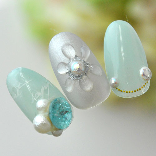 楽天市場】ラインストーン クラック ブルー アクアマリン 海 夏