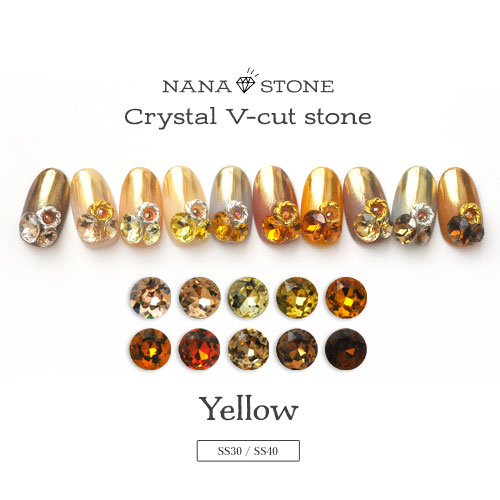楽天市場】【全品半額coupon事前配布中】ラインストーン イエロー系