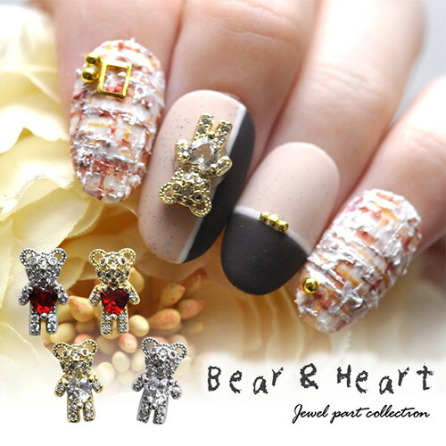 楽天市場】【全品半額coupon事前配布中】ネイルパーツ くまさん リボン