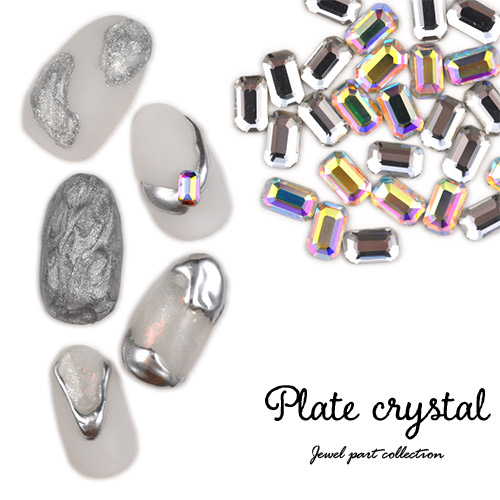 楽天市場】ラインストーン クリスタル AB 長方形 スティック ネイル