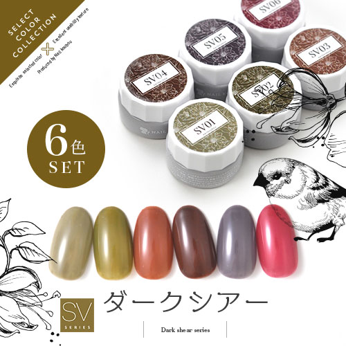 楽天市場】【全6色セット】カラージェル 大人のシアーカラー SV