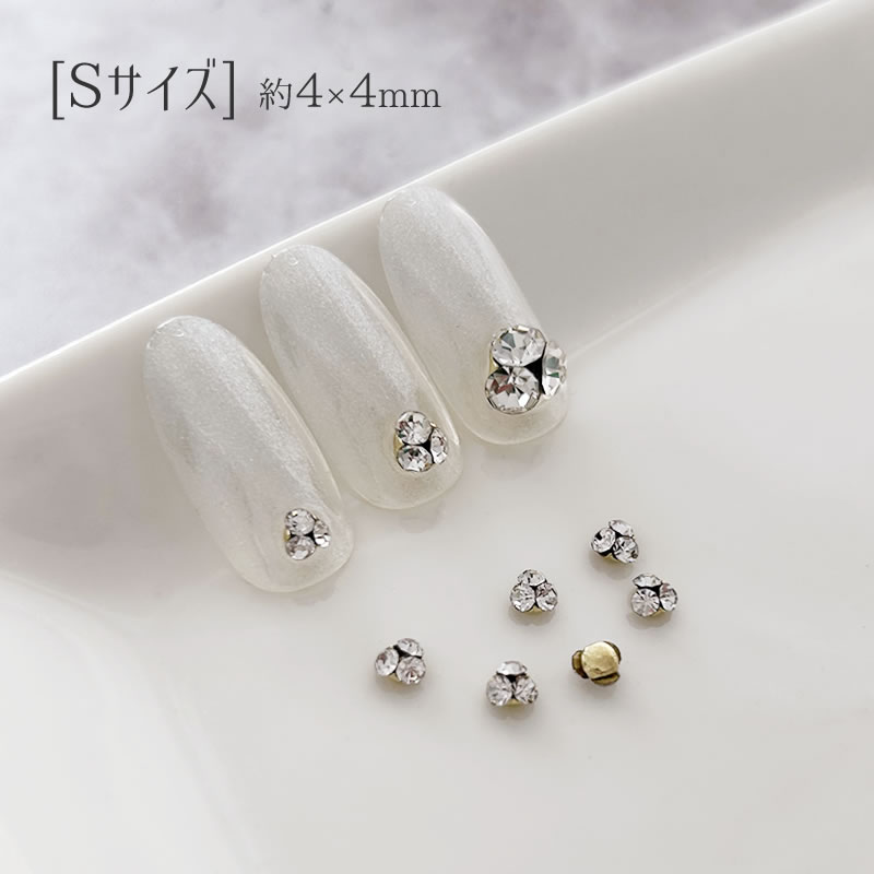 楽天市場】ネイルパーツ ビジュー クリアVカットストーン 6個入り