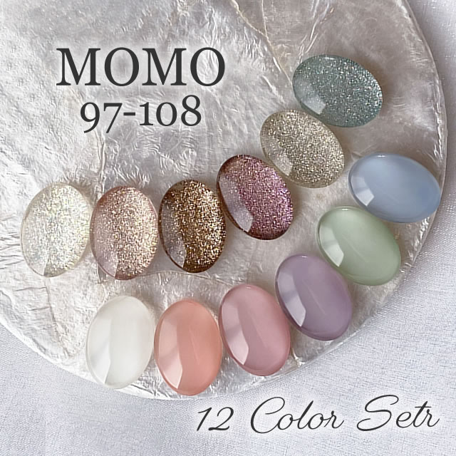 楽天市場】カラージェル MOMO by nail for all 3g 12色セット 97-108