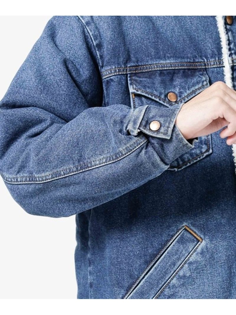 楽天市場】【SALE／30%OFF】Wrangler/別注デニムボアフーデットコート