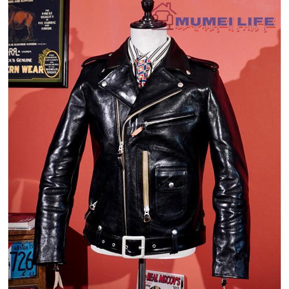 楽天市場】超人気☆1.7mm 黒芯カウハイド 40's ダブルライダース