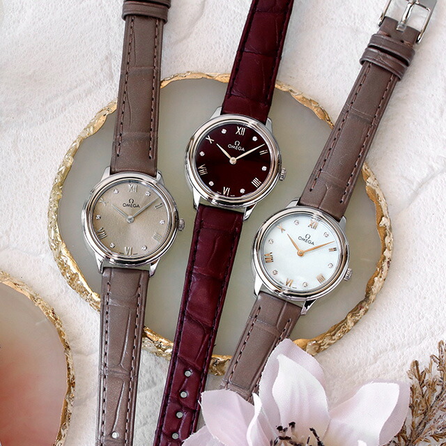 楽天市場】オメガ デビル プレステージ 27.5mm クォーツ 電池式 腕時計