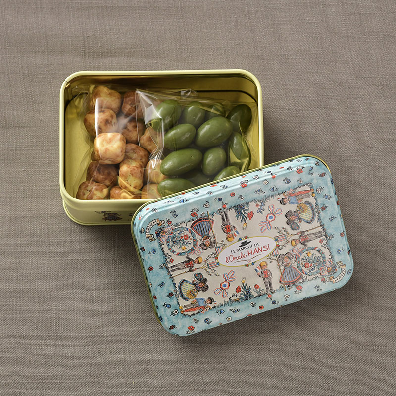 楽天市場】Oncle HANSI オンクルアンシ スクエア缶 チョコレート 缶