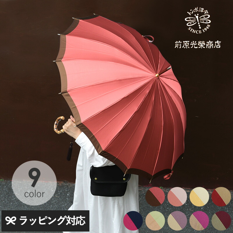 楽天市場】前原光榮商店 レディース 長傘 カーボンボーダー 55cm 16本
