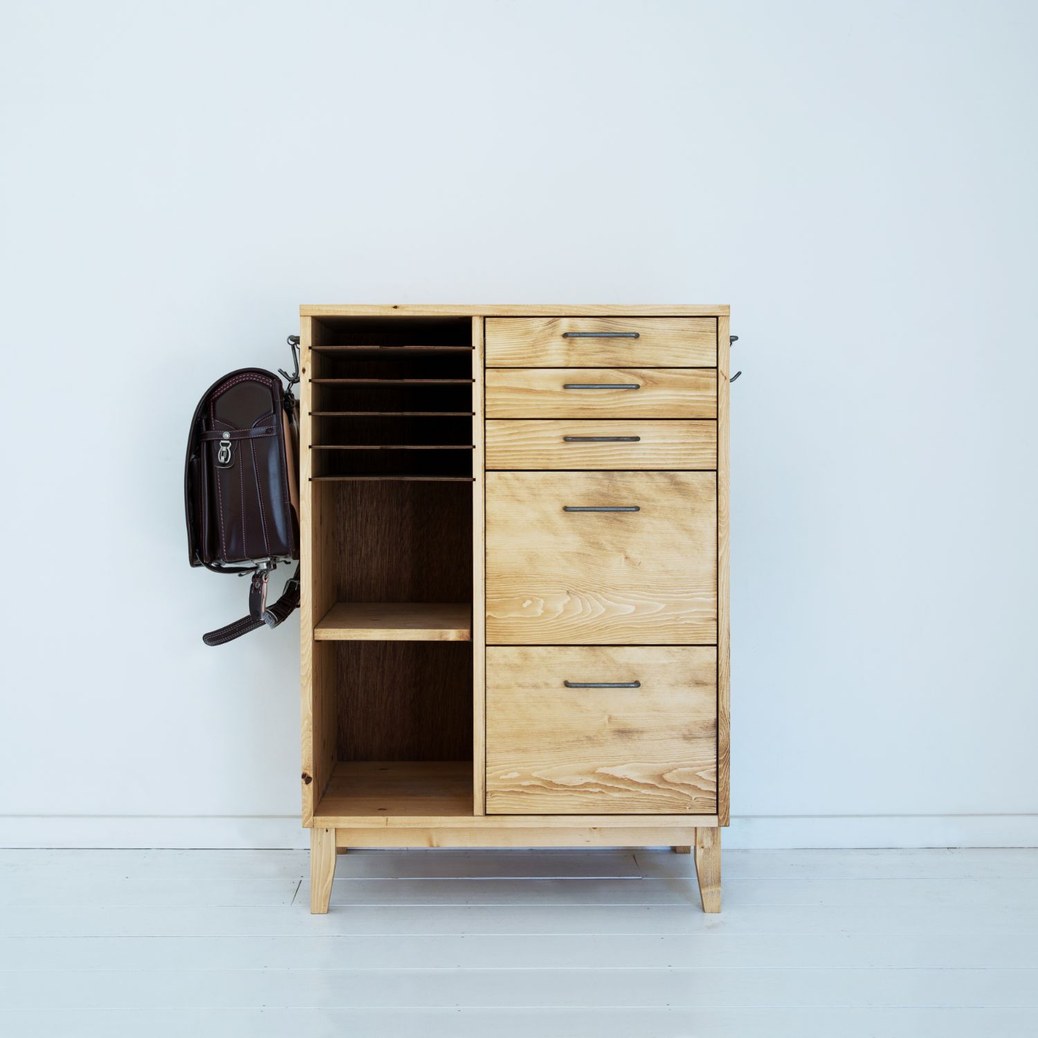 楽天市場】カップボード 無垢 ランドセルラック キャビネット 北欧