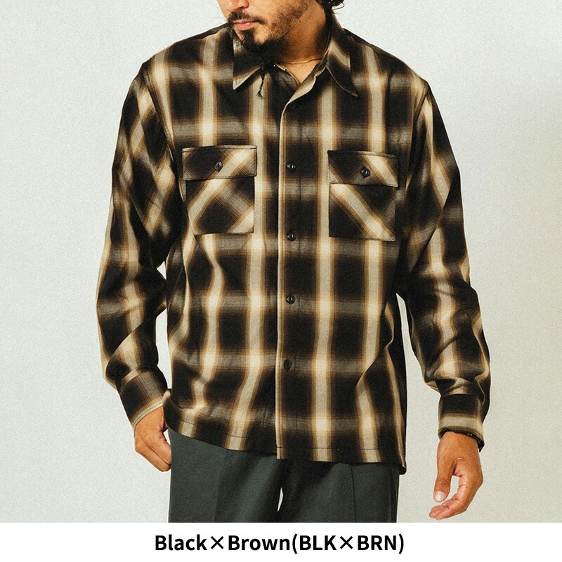 楽天市場】ビッグマイク 長袖シャツ BIG MIKE レーヨン混 オンブレ