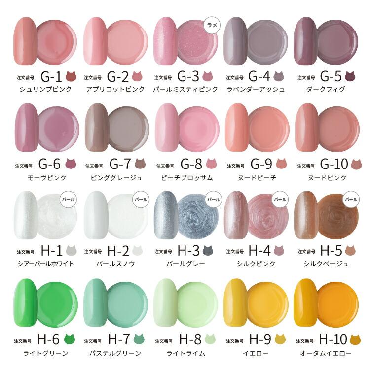 楽天市場】【200色全色セット！送料無料】ジェルネイル ネコジェル全