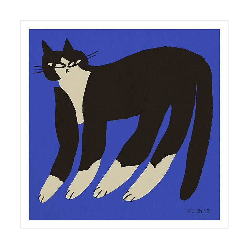 楽天市場】デンマーク THE POSTER CLUB ポスター Cat in Blue 50x50cm