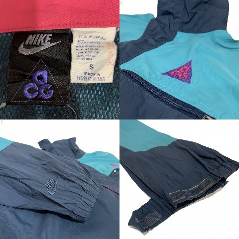 楽天市場】91年製 NIKE ACG Nylon Jacket 水色紺 S 90s ナイキ