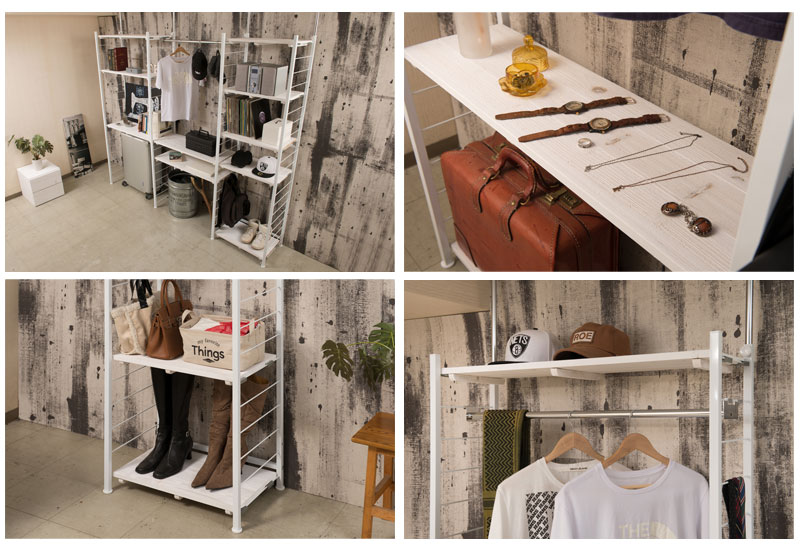 楽天市場】【snow】スノーシリーズ 突っ張り壁面間仕切りハンガー