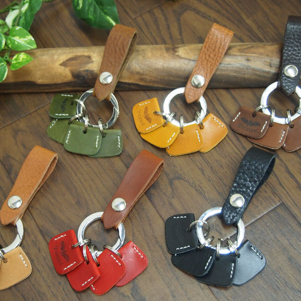 楽天市場】名入れ 栃木 レザー キーカバー 付 カラビナ ループ