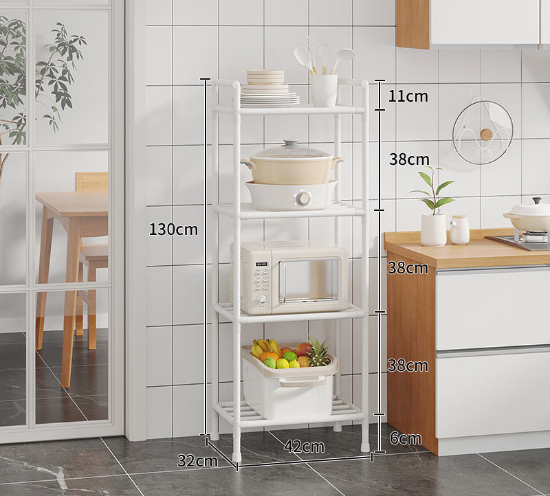 楽天市場】レンジラック キッチンラック キャスター付き ホワイト 収納