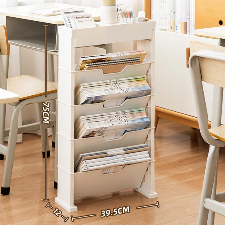 楽天市場】ファイルワゴン A4対応 キャスター付 デスク下収納 本立て