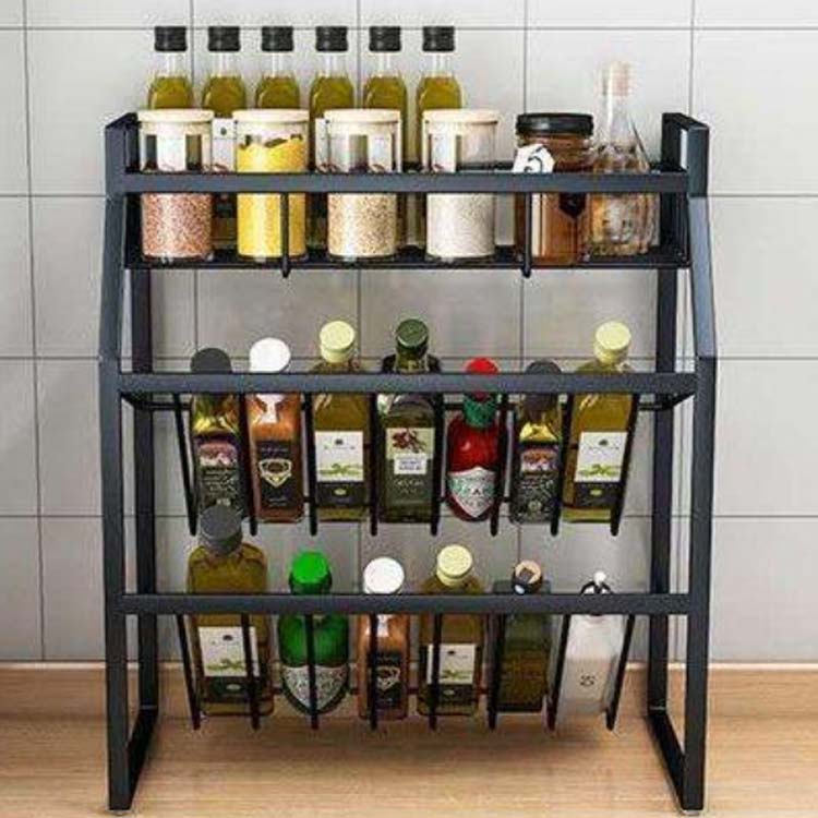 楽天市場】調味料ラック キッチンラック 3段 斜め置き スパイスラック
