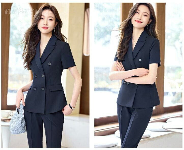 楽天市場】セットアップ ダブルブレスト 半袖テーラードジャケット+